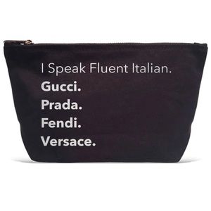 LA | TC POUCH - Fluent Italian, 100% Cotton NWT